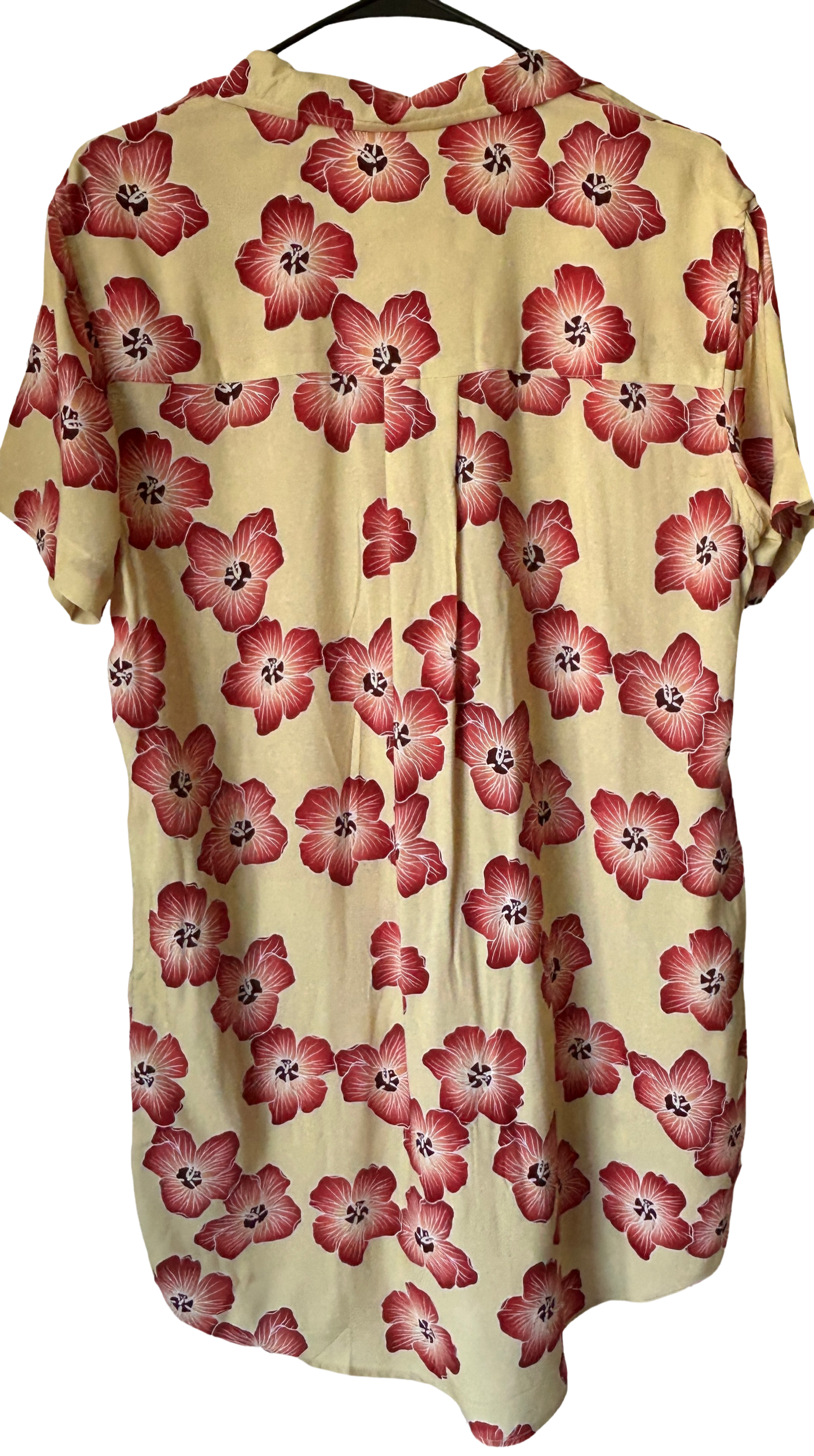 Aloha Shirt dress - yellow Hau print